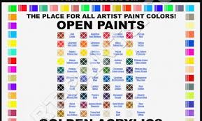 unique amsterdam acrylic paint color chart organized golden