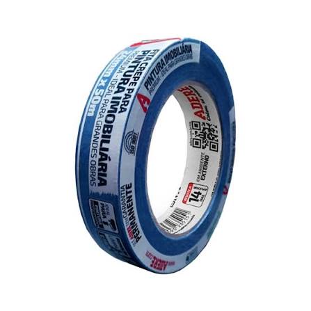 Fita Crepe Azul Pintura Imob 24X50M Adere