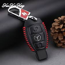 Genuine Leather Car Key Case Cover For Mercedes W203 W210 W211 Amg W204 C E S Cls Clk Cla Slk 2 Car Keychain Smart Car Genuine Leather
