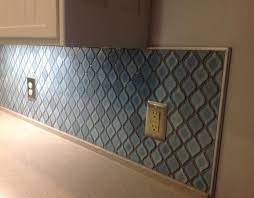 Tile work can be a straightforward home renovation project if you have the right tools. Arabesque Blue Tile Backsplash Using An Adhesive Mat Blue Tile Backsplash Kitchen Design Diy Backsplash