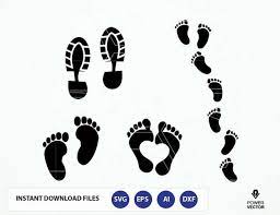 Download Human Footprints Shoe Prints Svg Baby Footprint Svg File Baby Feet Clip Art Human Footprints Svg 65640 Scrapbooking Design Bundles