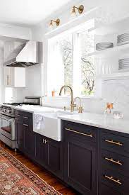 Agree or disagree, i love seeing this neutral cabinetry trend, from all gray kitchens to gray and white kitchens. Elizabeth Lawson Design Photo By Jennifer Hughes Photography Black Kitchen Cabinets White M Kitchen Decor Inspiration Kitchen Design Kitchen Inspirations
