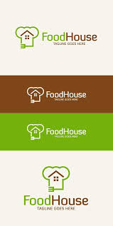 Food House Logo Restaurant Card Design Home Logo Logo Food