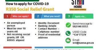 How to register for sassa 350. Over 1 Million Apply For Covid 19 Relief Grant Enca