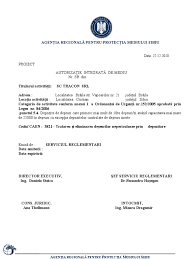 Traian vuia, nr 91, cluj napoca. Proiect Autorizatie Integrata De Mediu Sc Tracon Srl