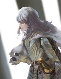 1boy Armor Berserk Blue Eyes Blurry Breastplate Cape Depth Of Field Faulds Griffith Helmet Lips Long Hair Male Focu Berserk Griffith Berserk Berserk Anime 1997