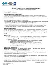 That's because the longer we live, there are more opportunities for genetic damage (mutations) in the body. Breast Cancer Screening And Mammography