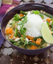 Thai Green Coconut Curry With Sweet Potato Green Beans Jasmine Rice Recette Manger Sainement Bon Appetit Appetit