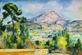 Cézannes werk wird unterschiedlichen stilrichtung. Paul Cezanne La Montagne Sainte Victoire Kunstdruck Leinwandbild Glasbild
