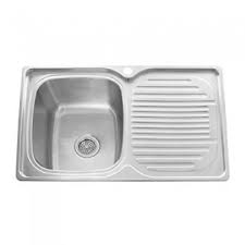 stainless steel sink with drainboard