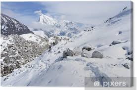 High quality interior inspired canvas prints by independent artists and designers from around the world. Ngozumba Glacier Sagarmatha National Park Nepal Canvas Print Pixers We Live To Change