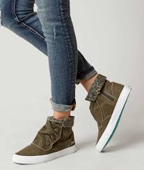 Blowfish Mikado Shoe Womens Shoes In Olive Buckle In