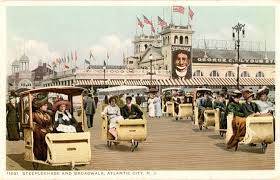 Vintage Atlantic City Postcard Steeplechase Pier Boardwalk Etsy City Postcard Atlantic City Old Postcards