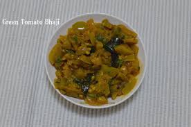 Green Tomato Bhaji Green Tomato Sabji Maharashtrian Recipes