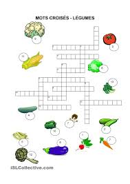 Nourriture Mots Croises Legumes Mots Croises Fiches Pedagogiques Fle