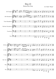 Share the best gifs now >>>. Day O Banana Boat Song Sheet Music For Trumpet In B Flat Trombone Saxophone Alto Tuba More Instruments Mixed Ensemble Musescore Com