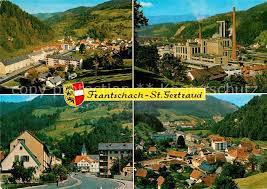 The municipality lies north of wolfsberg on the boundary with styria. Ak Ansichtskarte Frantschach St Gertraud Panorama Kohlebergwerk Strassenpartie Kat Frantschach St Gertraud Nr Kv86833 Oldthing Ansichtskarte