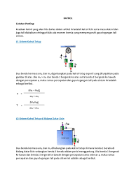 Perhatikan sistem katrol seperti gambar disamping. Hukum Newton Dan Gaya Gaya