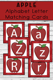 Looking for games to help your children recognise uppercase and lowercase letters? Apple Alphabet Matching Cards Simple Living Creative Learning