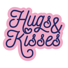 Hugs Kisses Lettering Design Transparent Png Svg Vector File Man and woman kissing illustration, kiss silhouette couple illustration, kiss sunlit transparent background png clipart. transparent png svg vector file