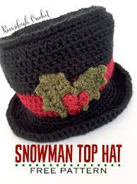 Snowman Top Hat Free Pattern Crochet Christmas Hats Crochet Hat Pattern Crochet Hats