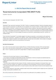 Texas Instruments Incorporated Txn Swot Profile