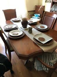 For example, a table that measures 40 x 72, can have an extender pad up to 64 x 96. Dining Room Set And China Closet Includes 6 Chairs Table Extender Ebay