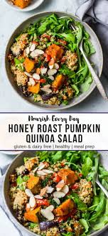 Honey Roast Pumpkin Quinoa Salad Recipe Pumpkin Salad Roast Pumpkin Pumpkin Quinoa Salad