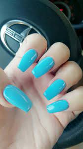 Aqua Acrylic Nails Perfect For Summer Aqua Nails Blue Nails Tiffany Blue Nails