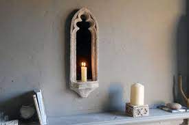 Two Gothic Mirrors Church Sconce Candle Mirrors Etsy Candle Sconces Mirror Candle Sconce Gothic Candles
