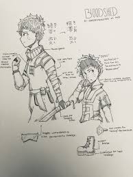 Fanart And Description For Aizawa Izuku From Bloodshed On Ao3 Original Fan Fiction By Sansspyskeleton Boku No Hero Academia Fan Art Anime
