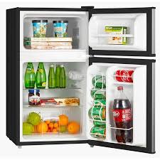 Black And Decker Mini Fridge With Freezer Emerson 3 1 Cu Ft Two Door Mini Fridge With Freezer Cr510bsse Stainless Image 4 Of 4 Mini Fridge Compact Refrigerator Cool Mini Fridge