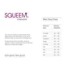Squeem Shapewear Classic Collection Mens Cotton And Rubber
