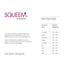 squeem shapewear classic collection mens cotton and rubber