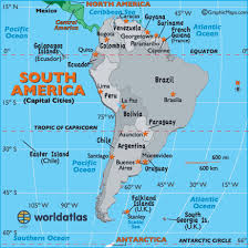 South America Capital Cities Map Map Of South America Capital Cities Worldatlas Com