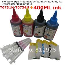 The letters are printed with misalignment and double. 73 73n Refillable Ink Cartridge For Epson Stylus T13 Tx121 T10 T11 T20 T20e T21 T30 T40w Tx100 Tx110 For Epson De Ink Cartridge Epson Ink Cartridges Printer