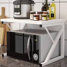 It has an enclosed cabinet space which provides compact kitchen storage for small kitchen appliances, pots and pans. 2 Tier Kitchen Shelf Microwave Oven Rack Stand Wooden Condiment Storage Cabinet Storage Space Saving Shelf Kitchen Organizer Buy At The Price Of 49 00 In Aliexpress Com Imall Com