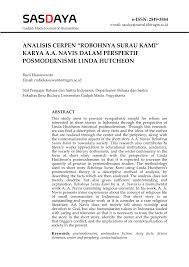 Berdasarkan hasil analisis alur yang penulis lakukan dalam buku kumpulan cerpen robohnya surau kami karya aa. Pdf Analisis Cerpen Robohnya Surau Kami Karya A A Navis Dalam Perspektif Posmodernisme Linda Hutcheon