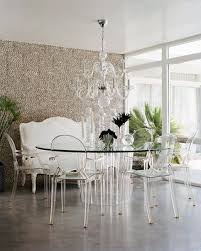 Palm Springs Glam Dining Room Contemporary Louis Ghost Chair Lucite Chairs
