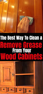 Wash cabinets well to remove unpleasant odors. How To Remove Grease From Your Wood Cabinets Cleaning Wood Cabinets Cleaning Wood Wood Cabinets