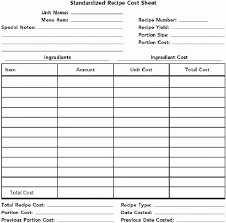 Recipe Cost Card Template Lovely How To Calculate Food Costs And Price Your Restaurant Menu Food Cost Cost Sheet Food Truck Menu