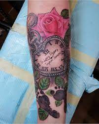 In loving memory on biceps tattoo. The Golden Rule Tattoo Johnleroux Made This Beautiful Memorial Tattoo Goldenruletattoo Goldenruletattoocamelback Dtphx Phxtattoo Phoenixtattoo Aztattoo Arizonatattoo Facebook