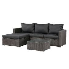 Darker in tone than a silver sofa, a grey sofa is easy to style with pastel shades or bolder colours. Patio Flare Emmett 3 Piece Sofa Set Dark Grey Pf Cs290ps Bk Reno Depot