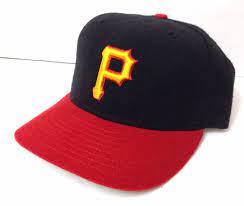 Small Fitted 6 7 8 Rare Vtg New Era Pittsburgh Pirates Hat Black Yellow Red 90s Newera Baseballcap Pirate Hats New Era Black N Yellow