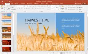 harvest time powerpoint template fppt