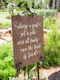 Make sure you place it exactly where you want, because you don't want to move the paper and have the letters smear. 31 Wooden Wedding Signs The Overwhelmed Bride Wedding Blog Socal Wedding Planner