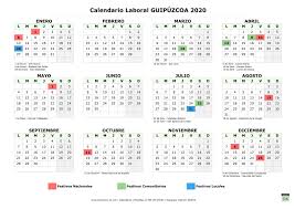 Le ofrecemos también la posibilidad de personalizar el calendario y descargarlo en formato pdf o imprimirlo directamente. Calendario Laboral Guipuzcoa 2020 Para Imprimir