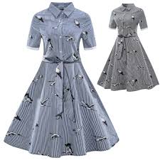 Suppliers of the finest vintage designerwear, with a speciality in ralph lauren polo sport. Vintage Dress Woman Summer Short Sleeve Striped Robe Retro Swing Casual Elegant Female Work Clothes Day Dress Plus Size Dresses Aliexpress