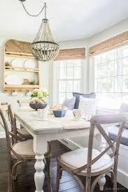 Farmhouse Breakfast Nook Reveal Create A Cozy Gathering Space In Your Home Farmhouse Dining Room Farmhouse Dining Farmhouse Kitchen Tables