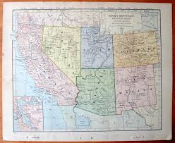 This map of the us rocky mountains features the usual care and attention to detail that itmb put into all their travel maps. Antique Map Rocky Mountain And Pacific States Southern Section By Jacques W Redway 1888 Map Ken Jackson